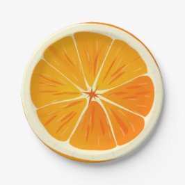 Citrus Orange Slice Paper Plate Pappteller