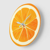 Citrus Orange Slice Round Wall Clock Große Wanduhr (Winkel)