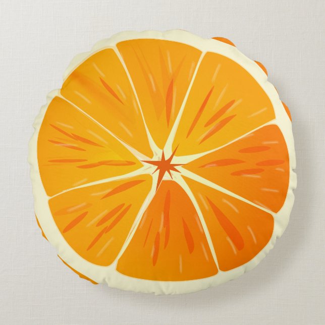 Citrus Orange Slice Throw Kissen (Vorderseite)