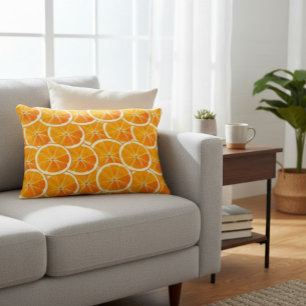 Citrus Orange Slice Throw Kissen