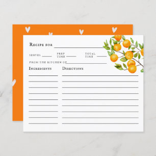Citrus Orange Summer Brautparty Rezept Card