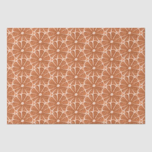 Citrus Orange Summer Cool Pattern Seidenpapier (Vorderseite)