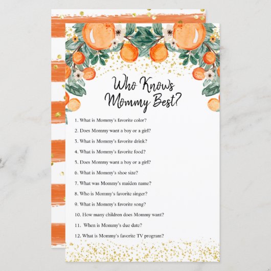 Citrus orange Summer, der Mommy Best Game kennt (Vorne/Hinten)