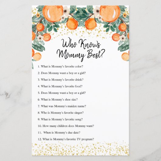 Citrus orange Summer, der Mommy Best Game kennt (Vorderseite)
