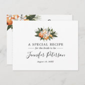 Citrus Orange Süsse Brautparty Recipe Postkarte (Vorne/Hinten)