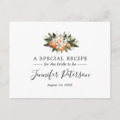 Citrus Orange Süsse Brautparty Recipe Postkarte (Vorderseite)