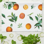 Citrus Orange und Blätter Küchentücher (Gefaltet)