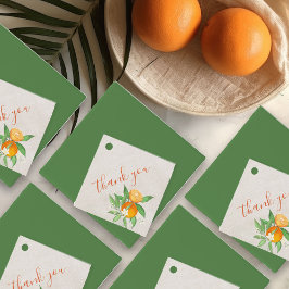 Citrus Orange und Blossom Blume Personalisiert Geschenkanhänger