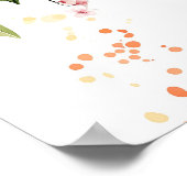 Citrus Orange und Blume Brautparty Willkommen Poster (Ecke)