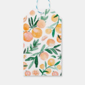 Citrus Orange Vielen Dank Baby Dusche Geschenkanhänger (Rückseite)