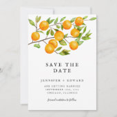 Citrus Orange Wedding Save The Date (Vorderseite)