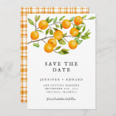 Citrus Orange Wedding Save The Date (Vorne/Hinten)