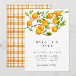 Citrus Orange Wedding Save The Date