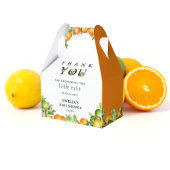 Citrus Orange White Floral Danke Baby Dusche Geschenkschachtel