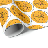 Citrus Orange Wrapping Paper Geschenkpapier (Rolleneckpunkt)