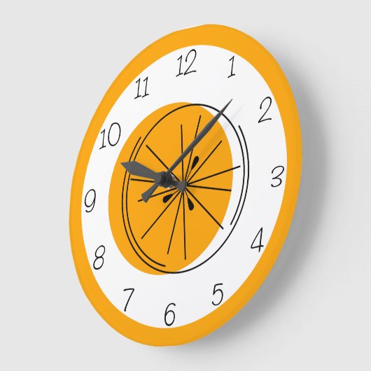 Citrus Orange Zahlen rund um die Uhr (Winkel)