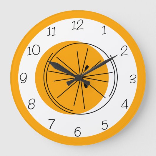 Citrus Orange Zahlen rund um die Uhr (Vorderseite)