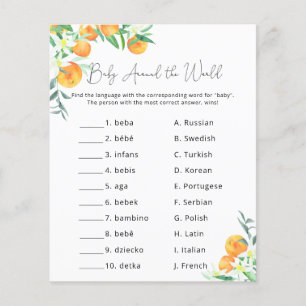 Citrus Orangen - Baby Shower Game