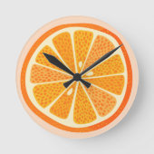 Citrus Oranges Fun Runde Wanduhr (Vorderseite)