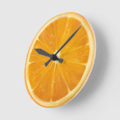Citrus Oranges Fun Runde Wanduhr (Winkel)