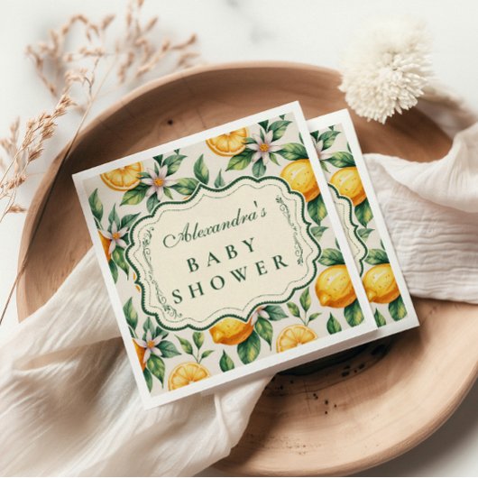 Citrus Orchard Baby Shower Serviette