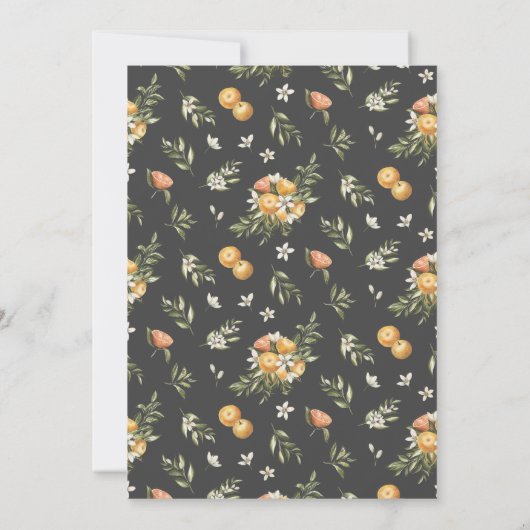 Citrus Orchard | Boho Botanical Wedding Einladung (Rückseite)