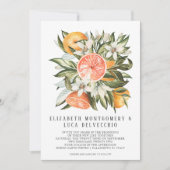 Citrus Orchard | Boho Botanical Wedding Einladung (Vorderseite)