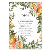 Citrus Orchard Boho Botanische Tischkarte Tischnummer (Rückseite)