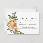 Citrus Orchard | Boho Greenery UAWG w/Meal RSVP Karte (Vorderseite)