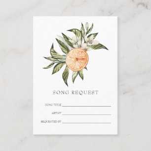 Citrus Orchard   Boho Song Request Enclosure Card Visitenkarte