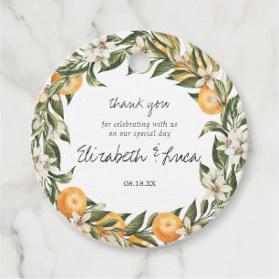 Citrus Orchard Botanischer Kranz Hochzeit Vielen D Geschenkanhänger