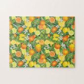 Citrus Orchard Harvest: Lemon & Orange pattern Puzzle (Horizontal)
