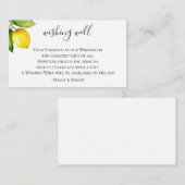 Citrus Orchard Hochzeit wünschend gut Begleitkarte (Vorne/Hinten)