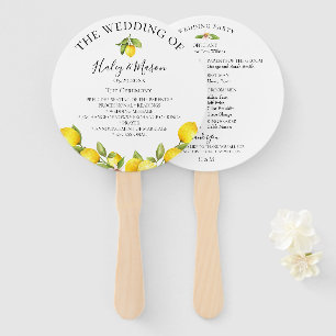 Citrus Orchard Hochzeitsprogramm Hand Fans Fächer