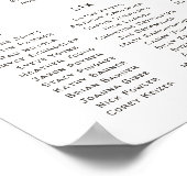 Citrus Orchard | Hochzeitstisch Poster (Ecke)