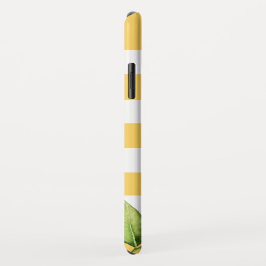 Citrus Orchard Lemon Stripe Monogram Case-Mate iPhone Hülle (Hinten/Rechts)