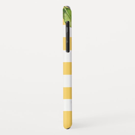 Citrus Orchard Lemon Stripe Monogram Case-Mate iPhone Hülle (Hinten/Links)