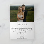 Citrus Orchard Wedding Foto Danke Karte (Innenseite)