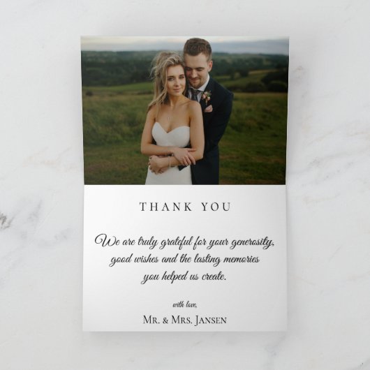 Citrus Orchard Wedding Foto Danke Karte (Innenseite)