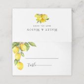 Citrus Orchard Wedding Platzkarte (Außenseite Aufgefaltet)