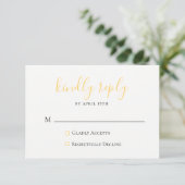 Citrus Orchard Wedding RSVP Card (Stehend Vorderseite)