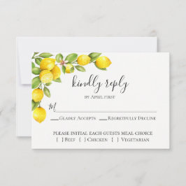 Citrus Orchard Wedding RSVP Card