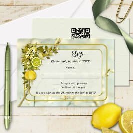 Citrus Orchard Wedding RSVP Card Einladung
