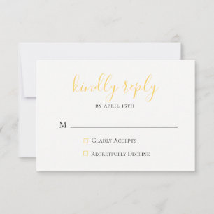 Citrus Orchard Wedding RSVP Card Karte