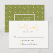 Citrus Orchard Wedding RSVP Card Karte (Vorne/Hinten)
