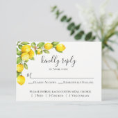 Citrus Orchard Wedding RSVP Card Karte (Stehend Vorderseite)