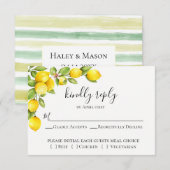 Citrus Orchard Wedding RSVP Card Karte (Vorne/Hinten)