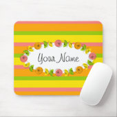 Citrus Oval Classic Stripe Mousepad (Mit Mouse)