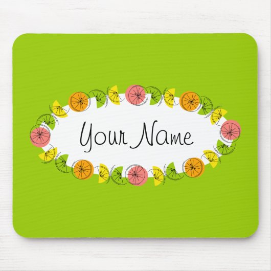 Citrus Oval Green Mauspad (Vorne)