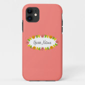 Citrus Oval Pink Name iPhone Fall Case-Mate iPhone Hülle (Rückseite)